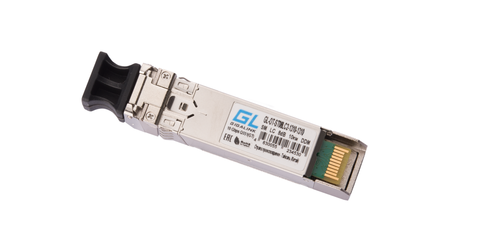 GIGALINK GL-OT-ST08LC2-1310-1310 Модуль 10Гбит/с, два волокна, SM, 2xLC, 1310 нм, 8 дБ (до 10 км) DDM LR 