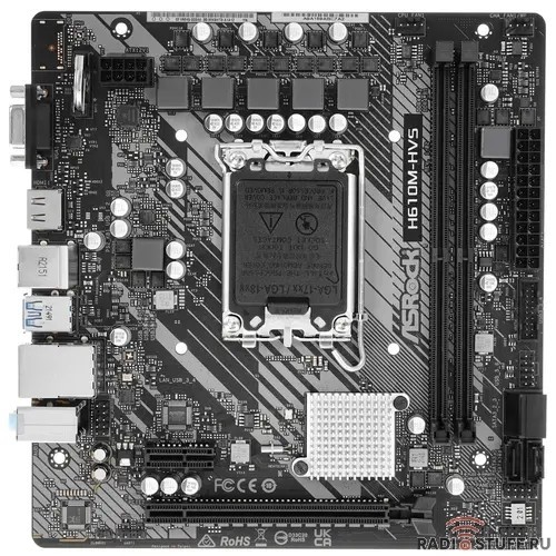 ASRock H610M-HVS {LGA1700, 2xDDR4, 4xSATA, D-Sub, HDMI, mATX}