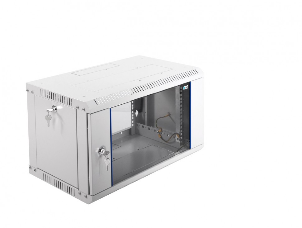 Шкаф телекоммуникационный настенный разборный ЭКОНОМ 6U (600 × 350) дверь стекло