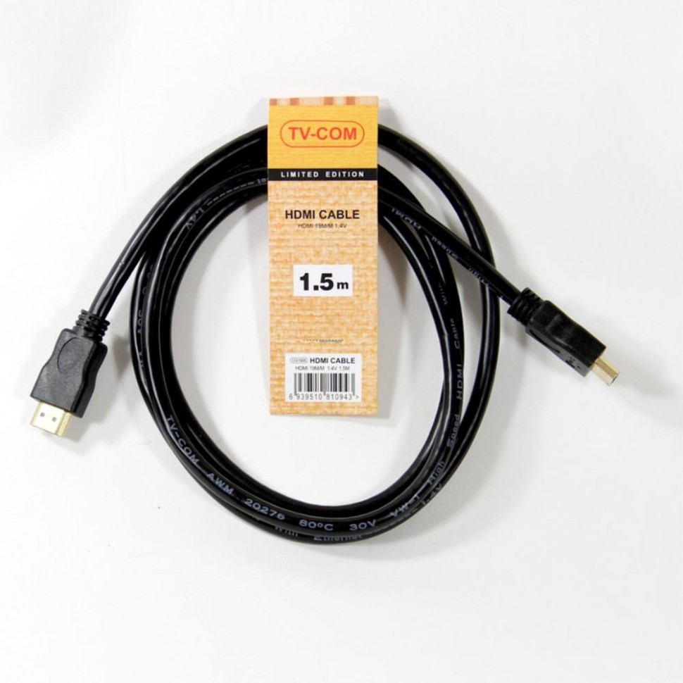 Кабель TVCOM 1.5m HDMI-HDMI 1.4+3D CG150S-1.5M