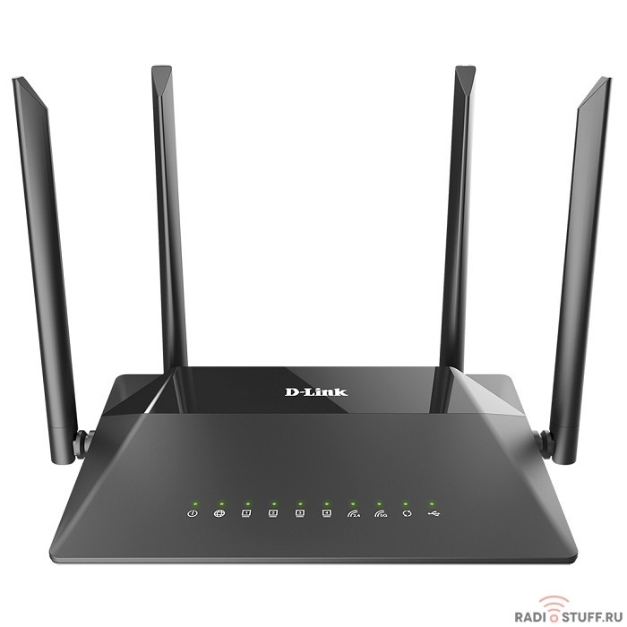 D-Link DIR-825/RU/R4A Беспроводной двухдиапазонный гигабитный маршрутизатор AC1200 Wave 2 с поддержкой MU-MIMO, 3G/LTE и USB-портом