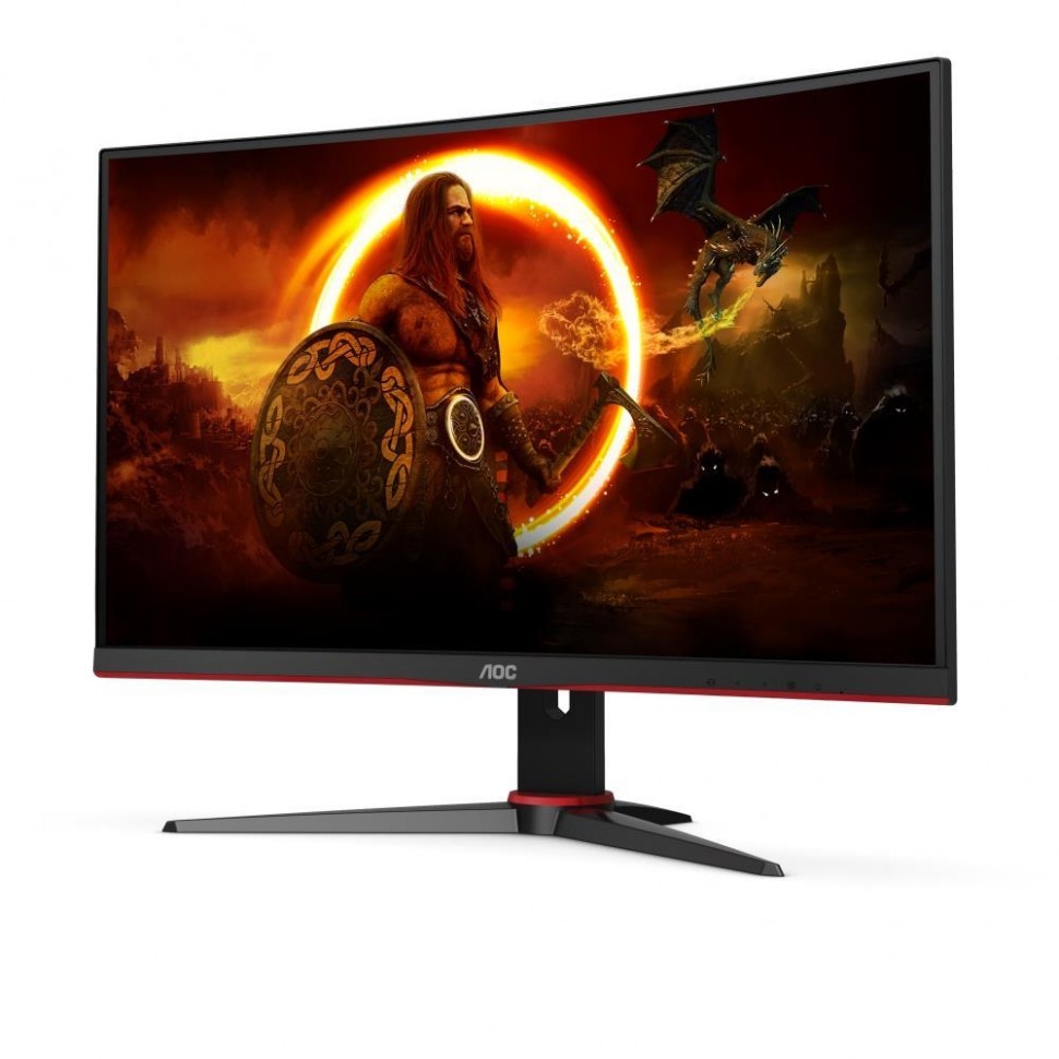 LCD AOC 23.6" C24G2U Gaming черный {VA 1920x1080 165Hz 1ms 250cd 16:9 178/178 3000:1 8bit D-Sub 2xHDMI1.4 DisplayPort1.2 FreeSync 4xUSB3.2 2x2W VESA}
