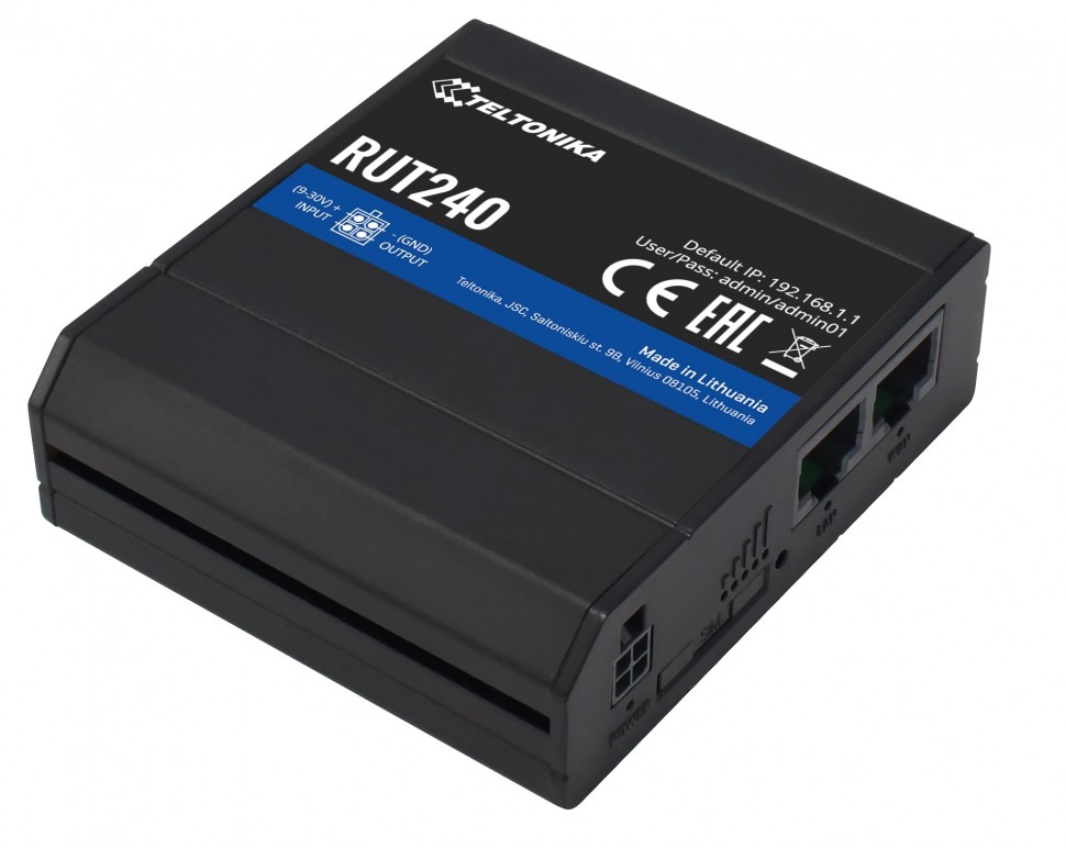 RUT240 (арт. RUT24000E000) LTE-маршрутизатор Teltonika 