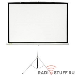 Экран Cactus Triscreen CS-PST-127X127 127 x 127см 1:1 напольный рулонный белый (черная рамка)