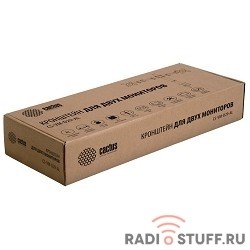 Cactus CS-VM-D29-AL серебристый Кронштейн для 2-х мониторов 13"-27" макс.8кг настольный поворот и наклон
