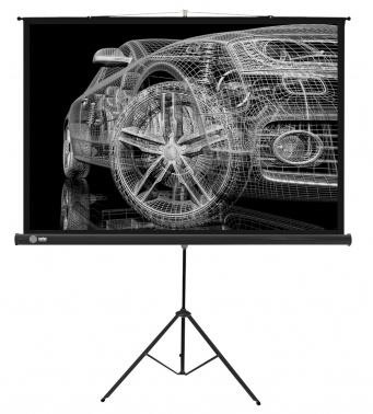 Экран Cactus Triscreen CS-PST-124x221 124.5 x 221см 16:9 напольный рулонный белый/черный