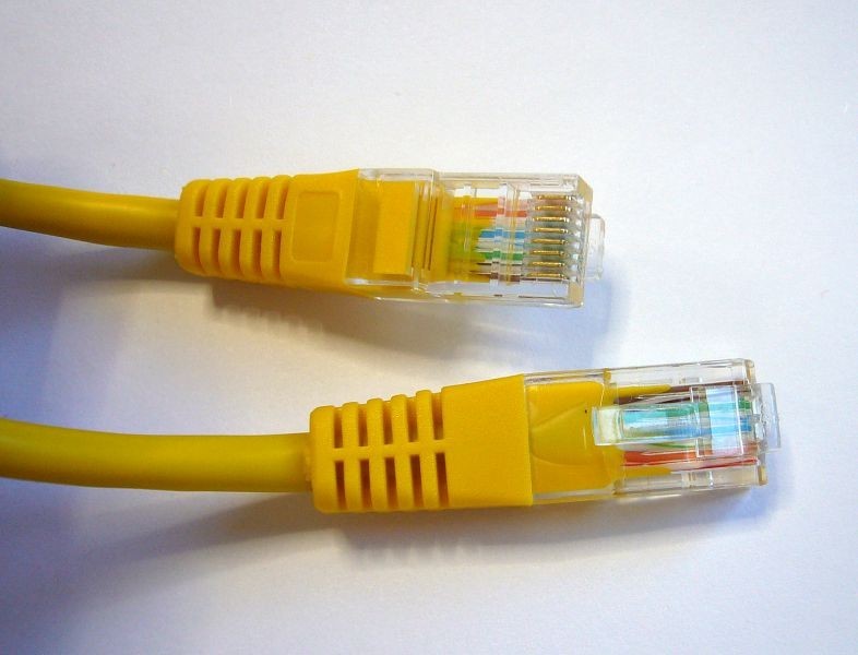 Патч-корд, UTP4, cat.5e, 1м, Сu, желтый, TechnoLink
