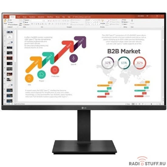 LCD LG 27" 27BP450Y-B {IPS 1920x1080 60Hz 250cd 178/178 1000:1 D-Sub HDMI DisplayPort}