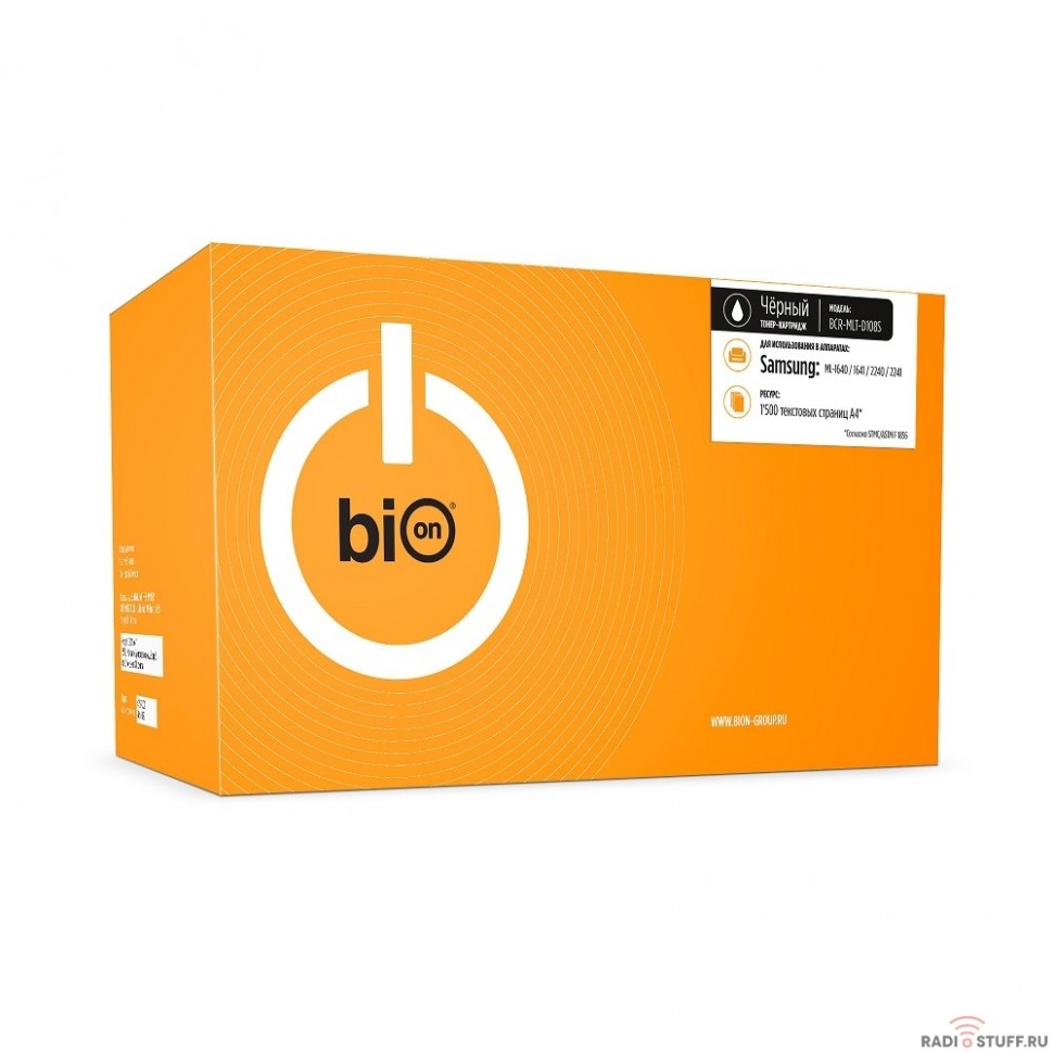Bion MLT-D108S Картридж для Samsung ML-1640/2240 (1500  стр.), Черный